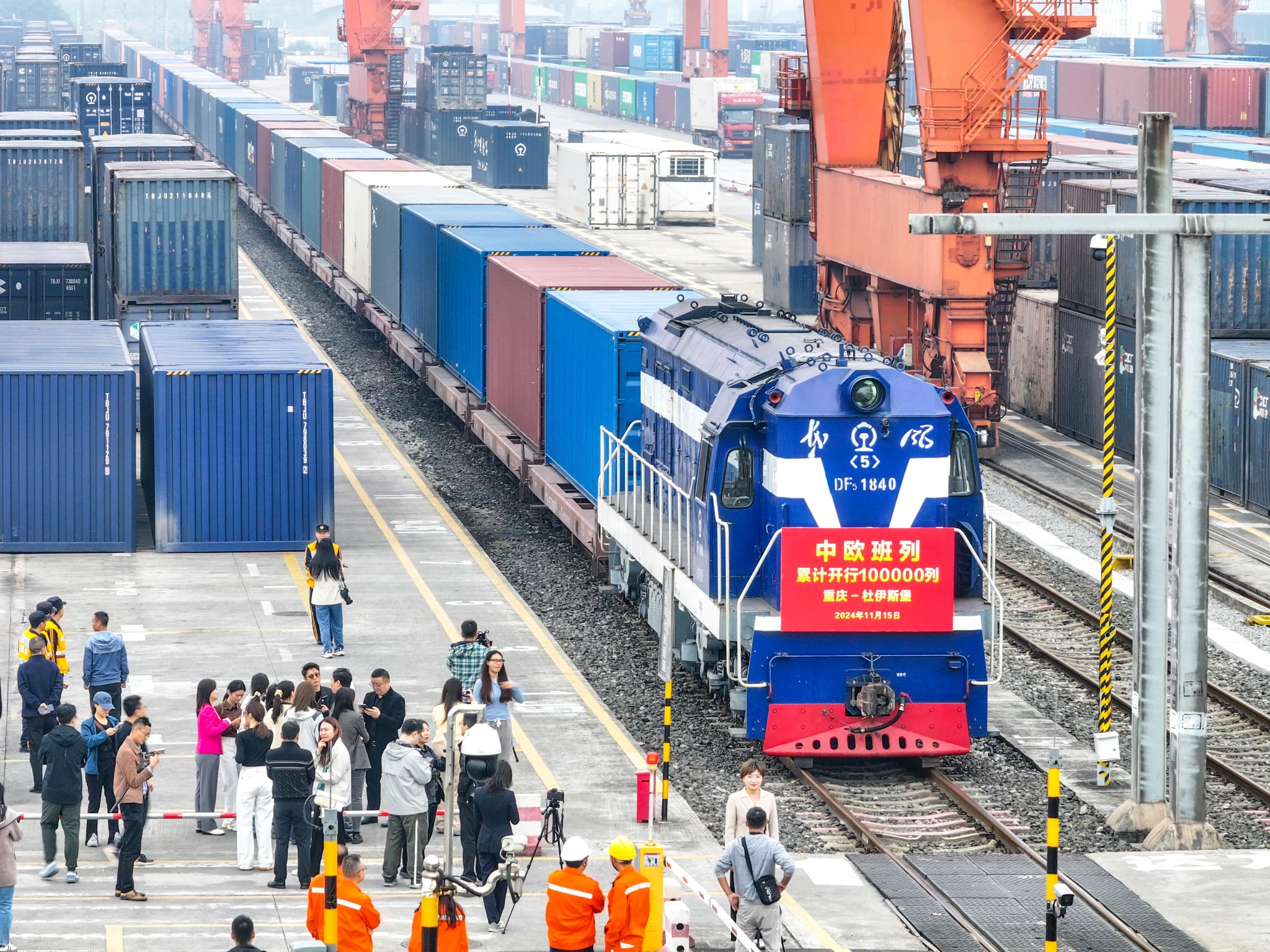 Freight train representing international connectivity